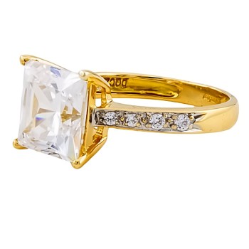 18ct Gold Cubic Zirconia Ring Size M